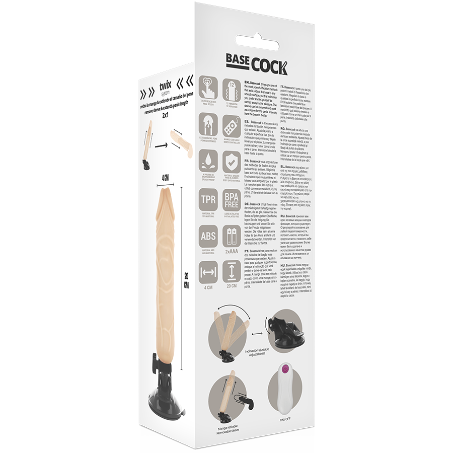 BASECOCK - VIBRADOR DE CONTROLE REMOTO REALISTA 20 CM - Image 4