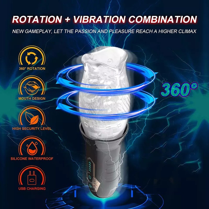 MASTURBADOR COM VIBRAÇÃO E ROTAÇÃO SPINNING MACHINE V 2.0 FUNNY MEE
