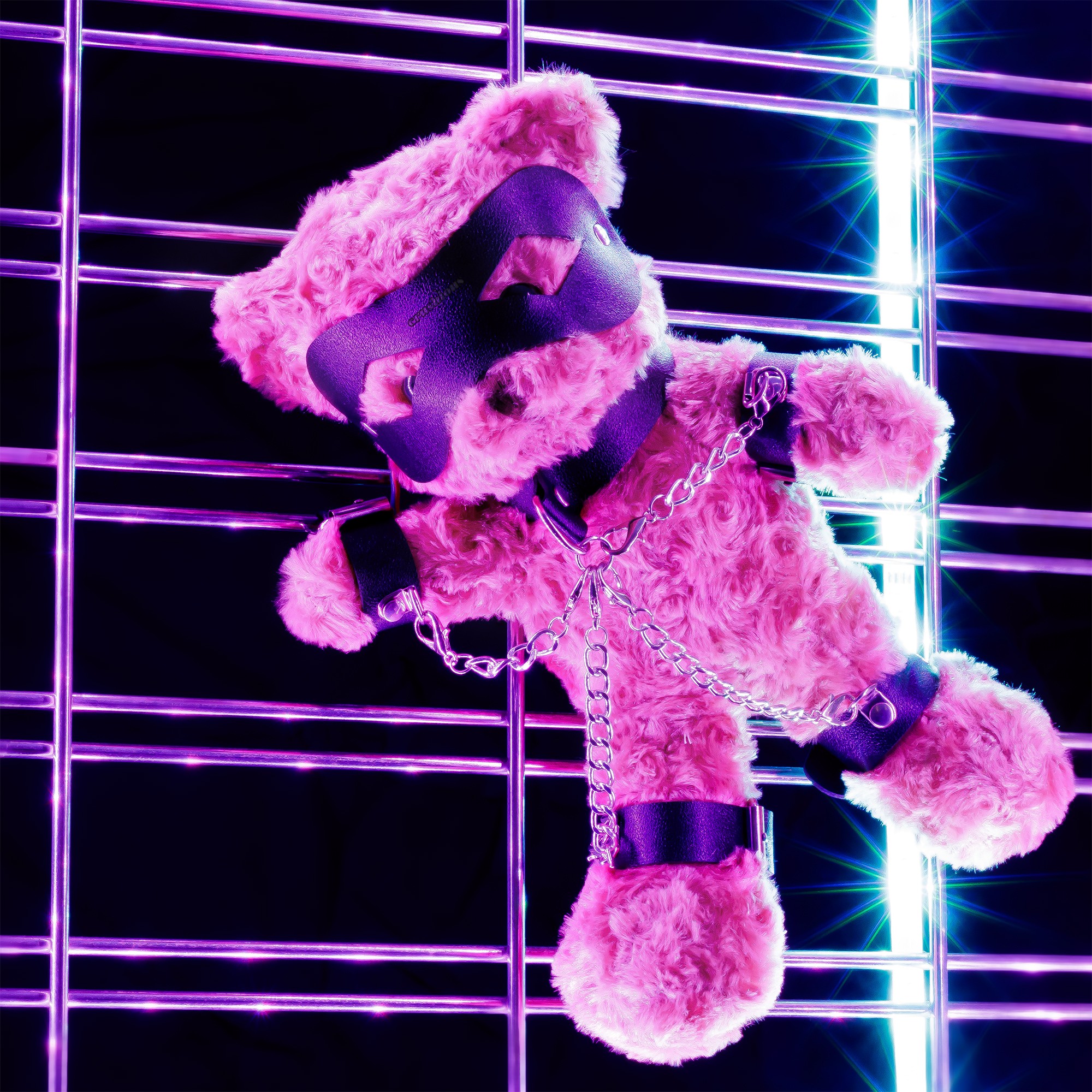 URSO DE PELÚCIA BONDAGE CRUSHITO PRETO 31CM CRUSHIOUS - Image 4