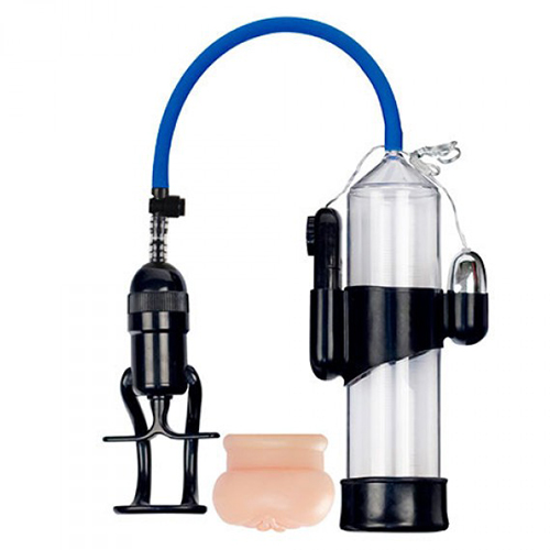 BOMBA PARA O PÉNIS VIBRATÓRIA COM MASTURBADOR FINGER TOUCH SENSE TRANSPARENTE - Image 3