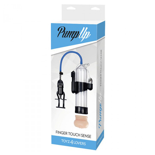 BOMBA PARA O PÉNIS VIBRATÓRIA COM MASTURBADOR FINGER TOUCH SENSE TRANSPARENTE - Image 2