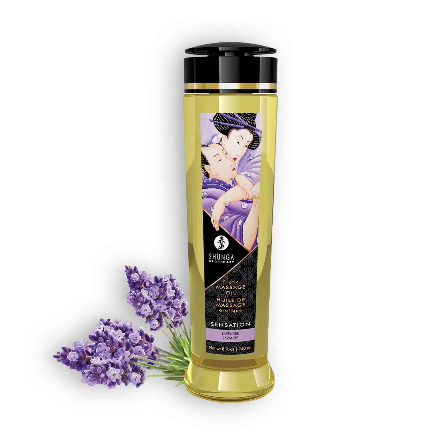ÓLEO DE MASSAGEM SHUNGA SENSATION LAVANDA 240ML - Image 2