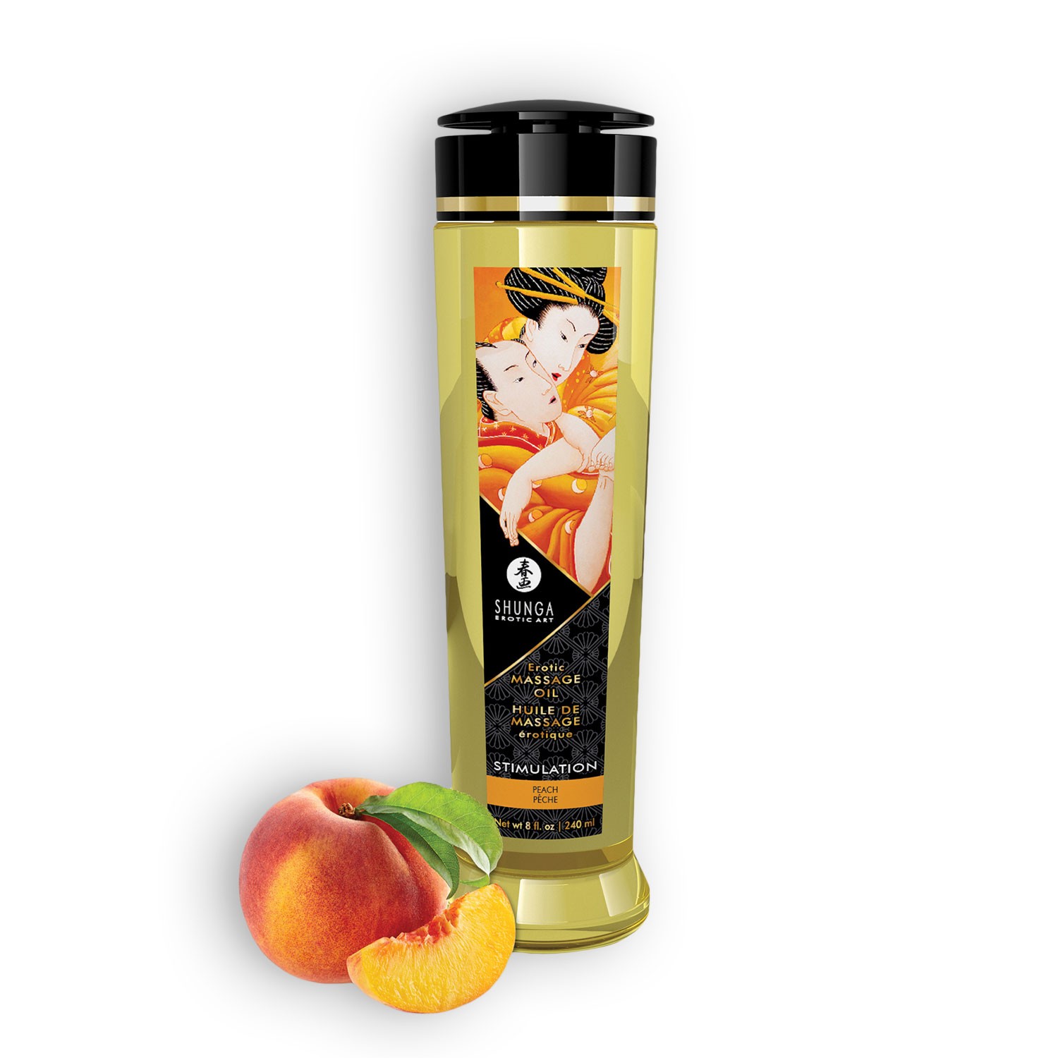 ÓLEO DE MASSAGEM SHUNGA STIMULATION PÊSSEGO 240ML - Image 2