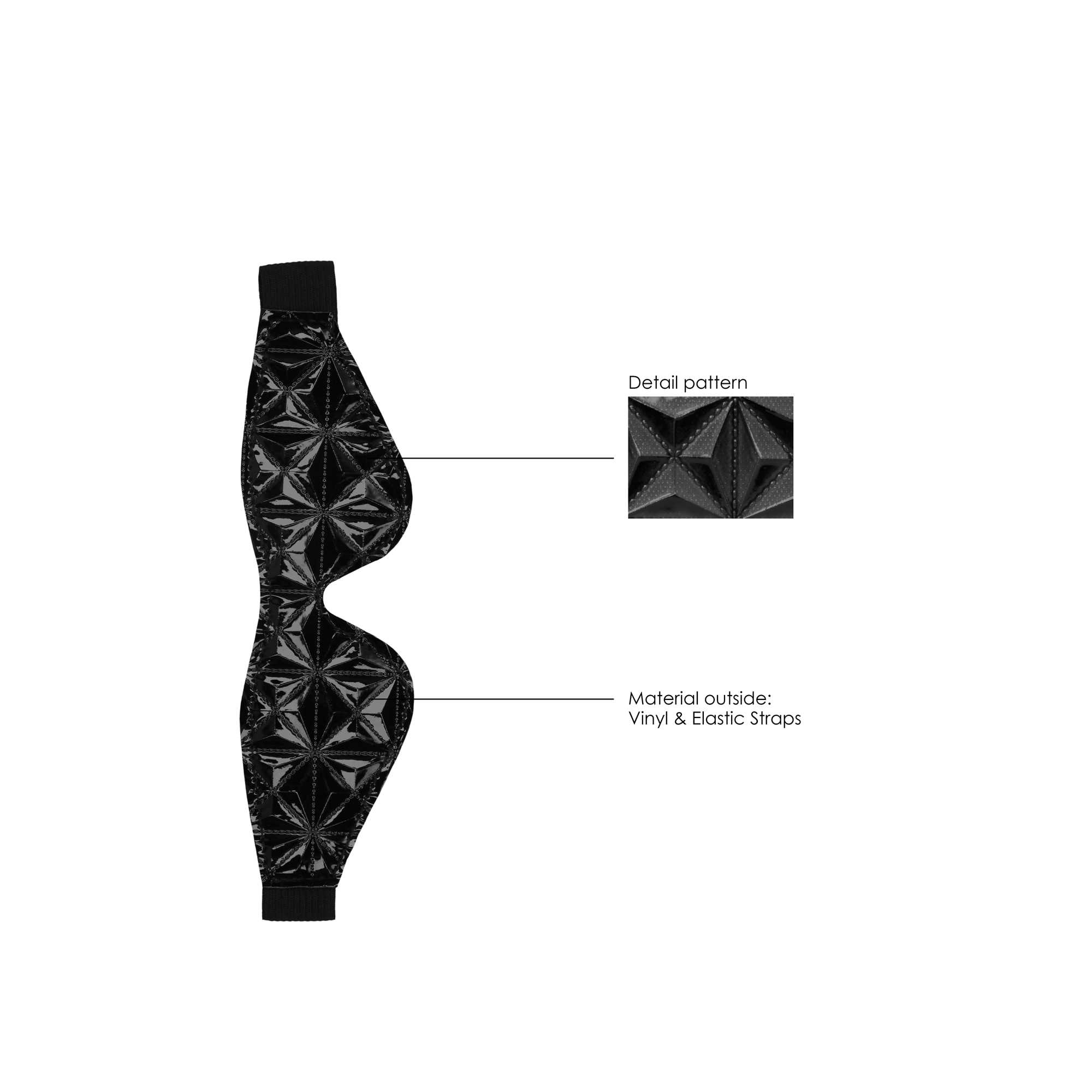 VENDA LUXURY EYE MASK OUCH! PRETA - Image 3