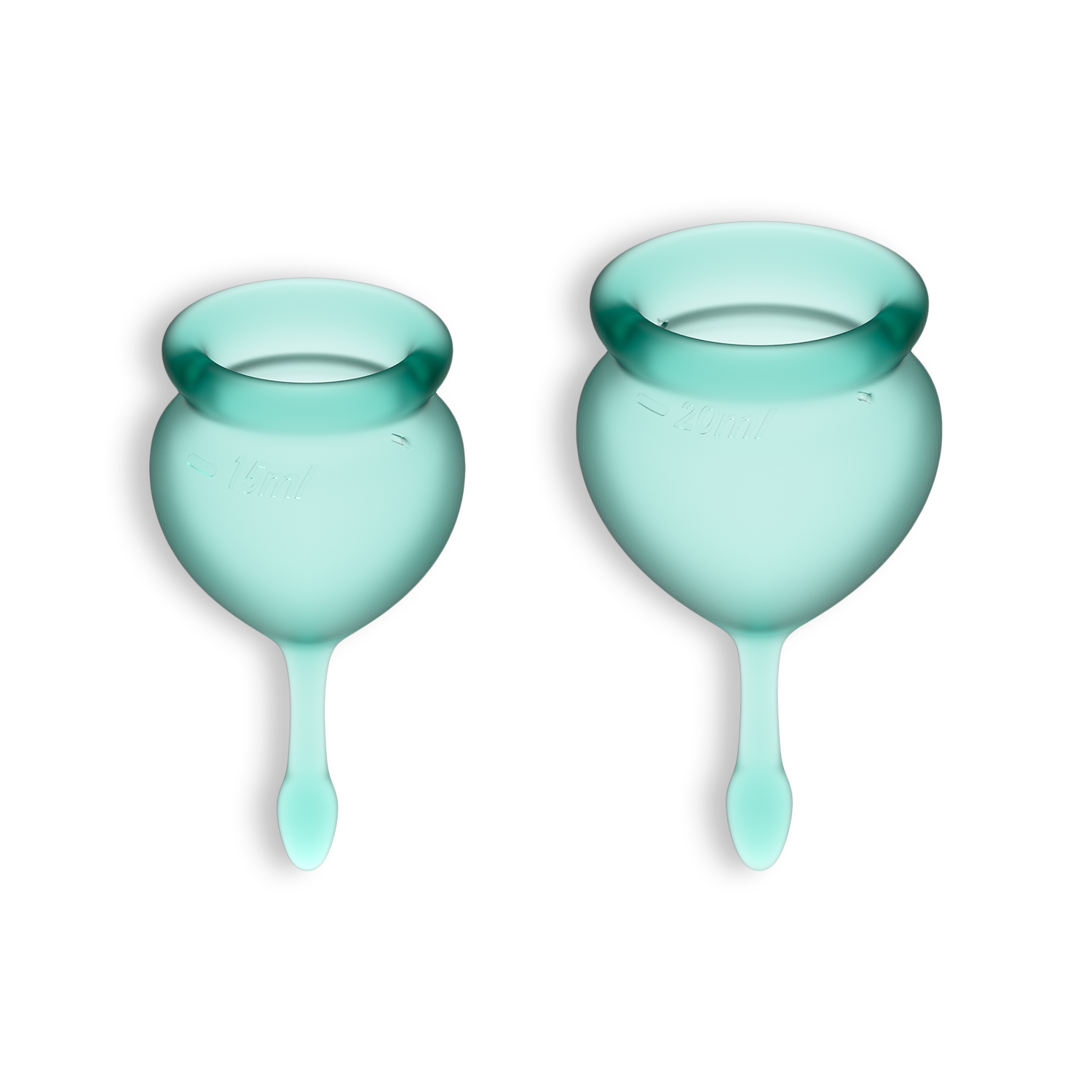 CONJUNTO DE 2 COPOS MENSTRUAIS FEEL GOOD SATISFYER VERDE ESCURO - Image 2