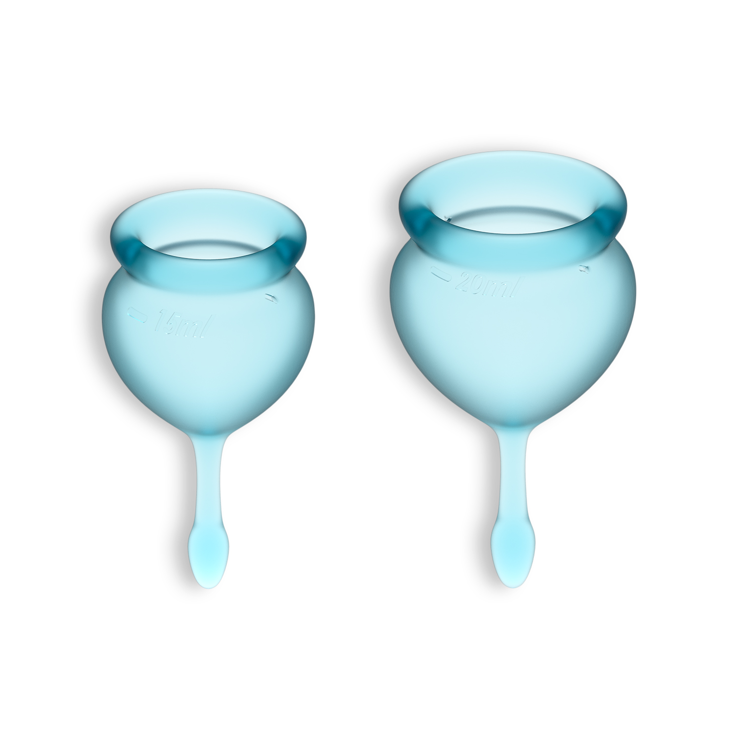 CONJUNTO DE 2 COPOS MENSTRUAIS FEEL GOOD SATISFYER AZUL CLARO - Image 2