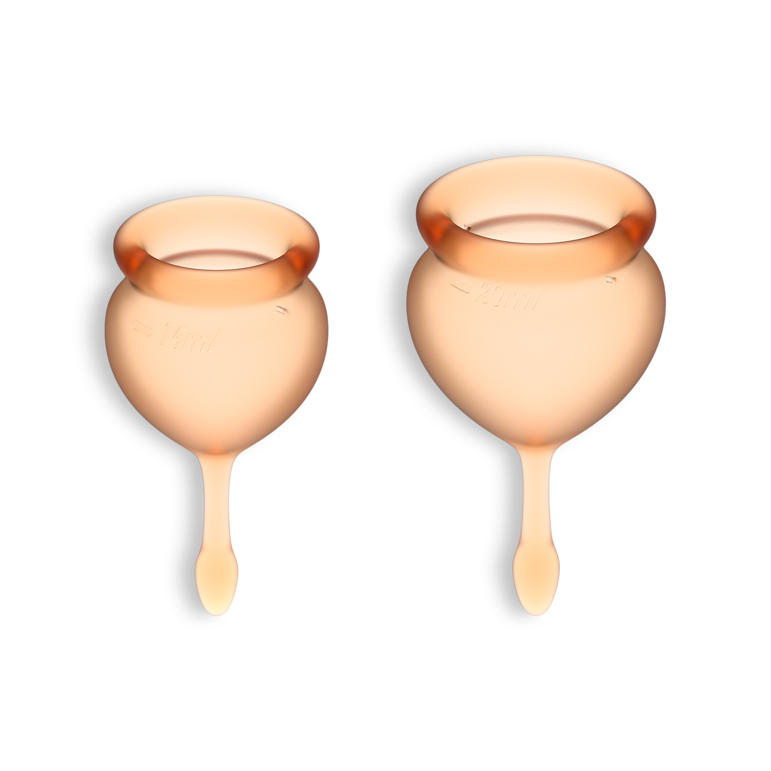 CONJUNTO DE 2 COPOS MENSTRUAIS FEEL GOOD SATISFYER LARANJA - Image 2
