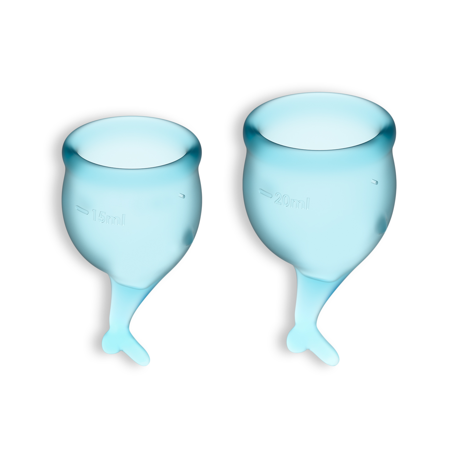 CONJUNTO DE 2 COPOS MENSTRUAIS FEEL SECURE SATISFYER AZUL CLARO - Image 2