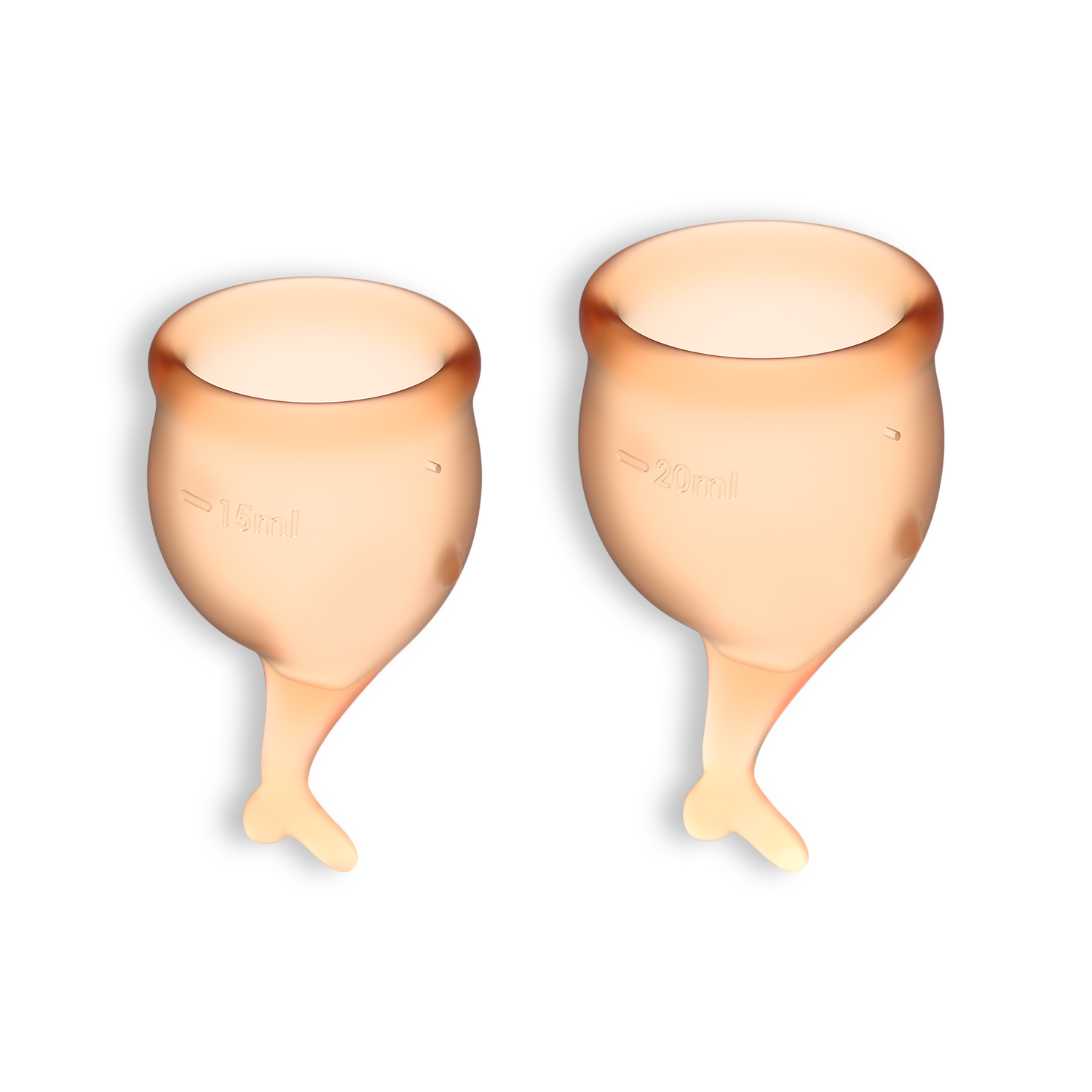 CONJUNTO DE 2 COPOS MENSTRUAIS FEEL SECURE SATISFYER LARANJA - Image 2
