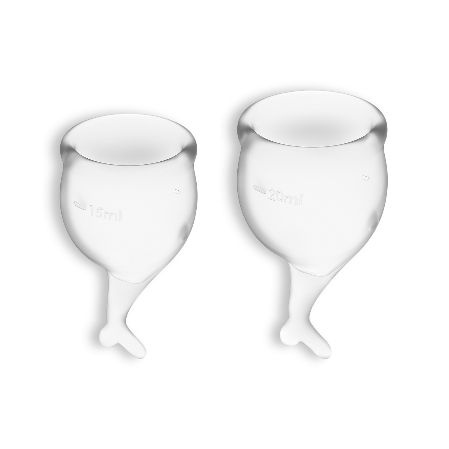 CONJUNTO DE 2 COPOS MENSTRUAIS FEEL SECURE SATISFYER TRANSPARENTE - Image 2