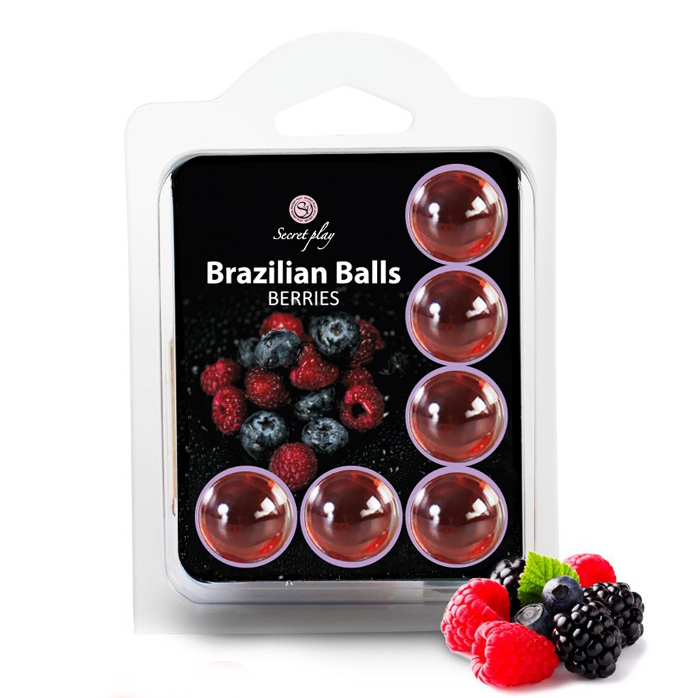 BOLAS LUBRIFICANTES BEIJÁVEIS BRAZILIAN BALLS SABOR A FRUTOS DO BOSQUE 6 x 4GR - Image 2