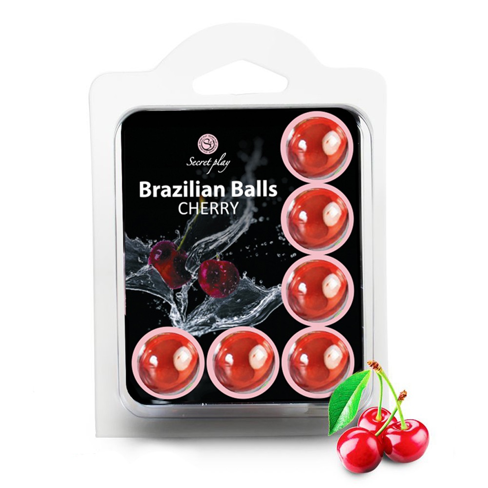 BOLAS LUBRIFICANTES BEIJÁVEIS BRAZILIAN BALLS SABOR A CEREJA 6 x 4GR - Image 2
