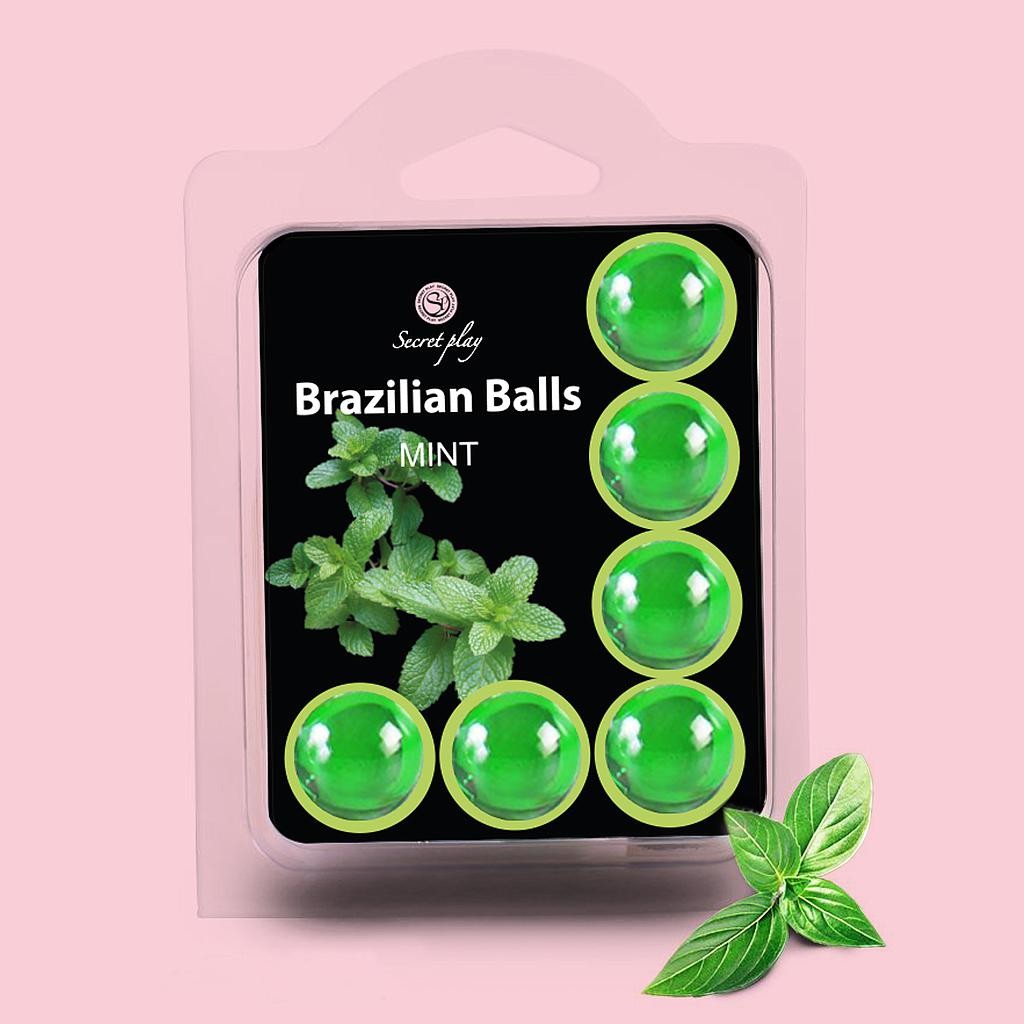 BOLAS LUBRIFICANTES BEIJÁVEIS BRAZILIAN BALLS SABOR A MENTA 6 x 4GR - Image 3