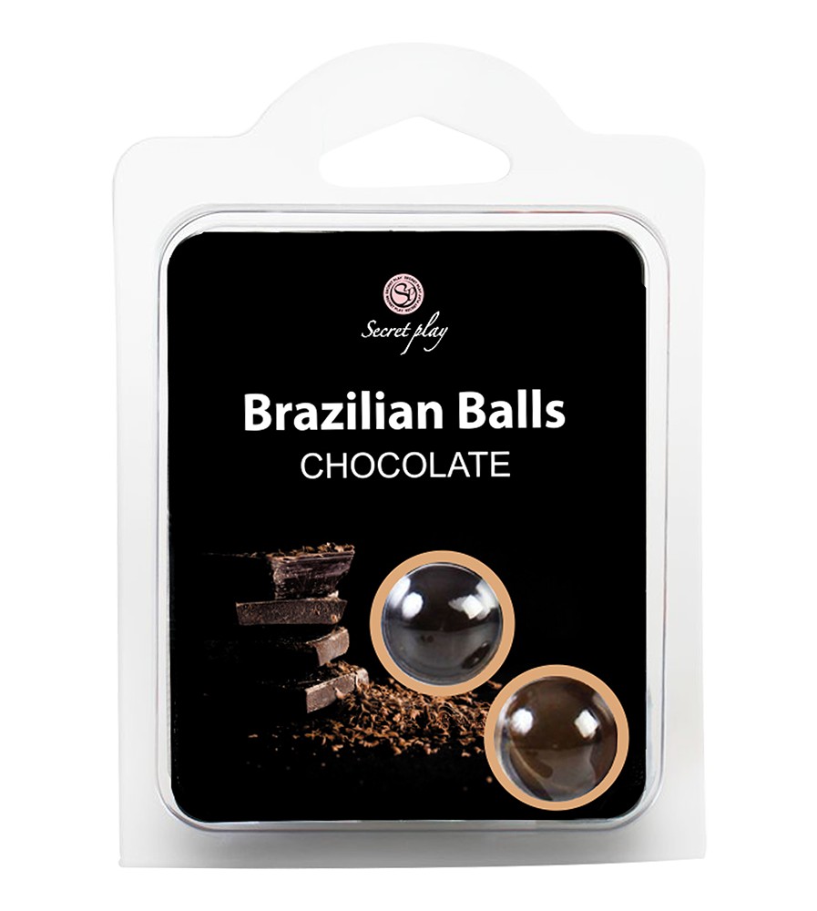 BOLAS LUBRIFICANTES BEIJÁVEIS BRAZILIAN BALLS SABOR A CHOCOLATE 2 x 4GR - Image 3
