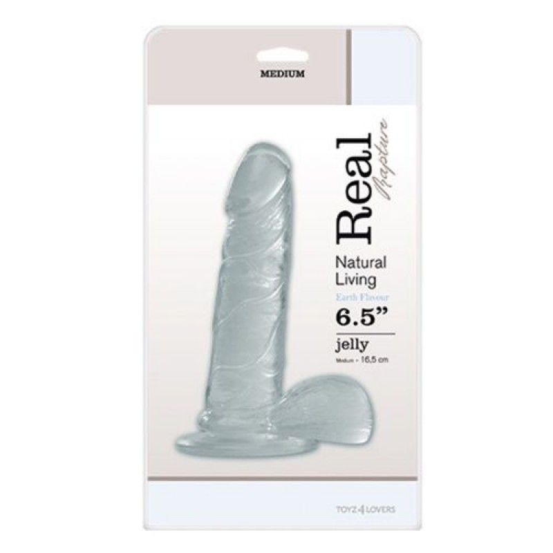 DILDO REAL RAPTURE EARTH FLAVOUR 6.5'' TRANSPARENTE - Image 2