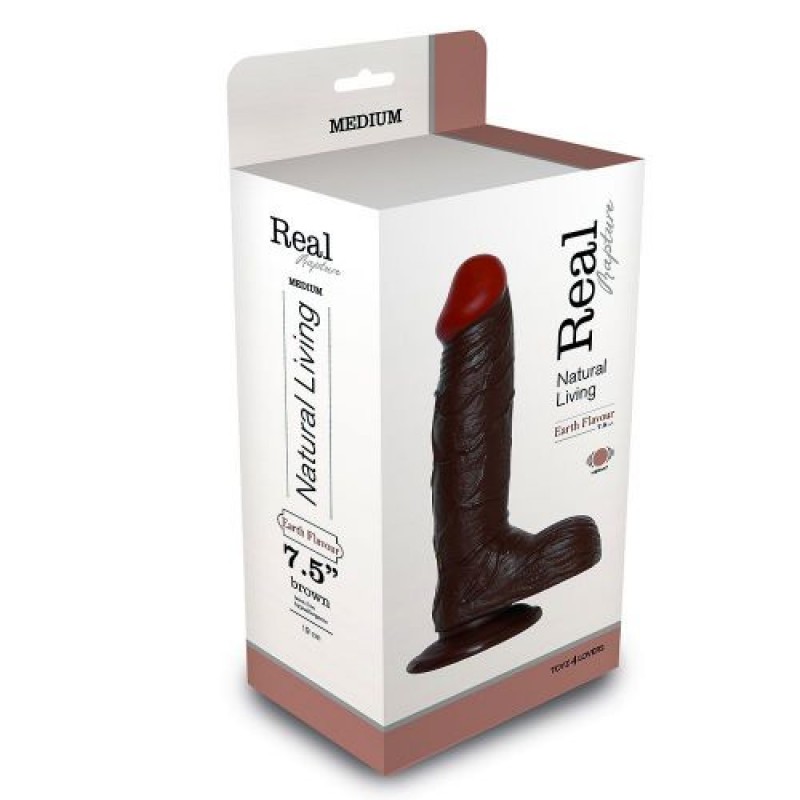 VIBRADOR REALÍSTICO REAL RAPTURE EARTH FLAVOUR 7.5'' NEGRO - Image 2