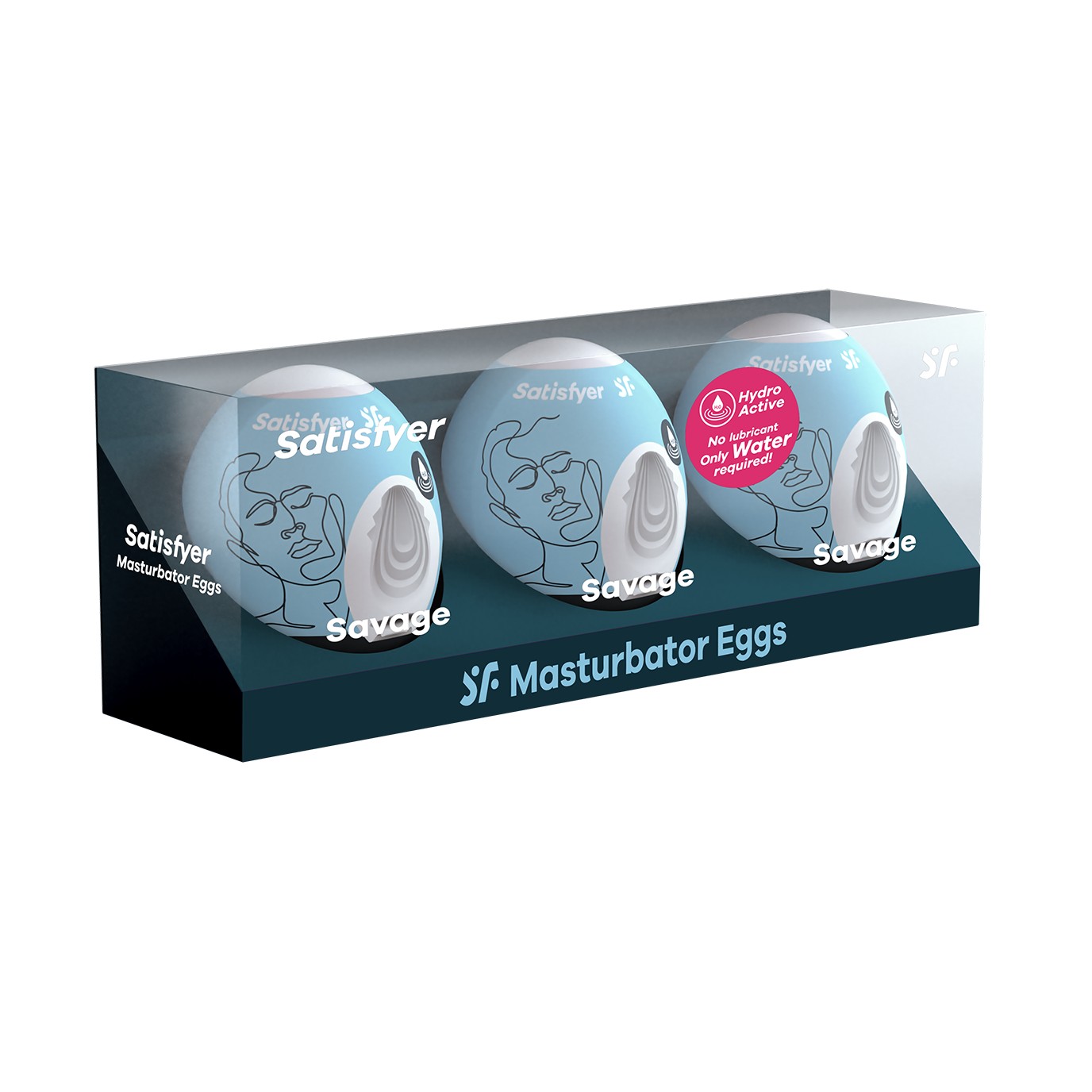 PACK DE 3 MASTURBADOR MASTURBATOR EGG SAVAGE SATISFYER - Image 2