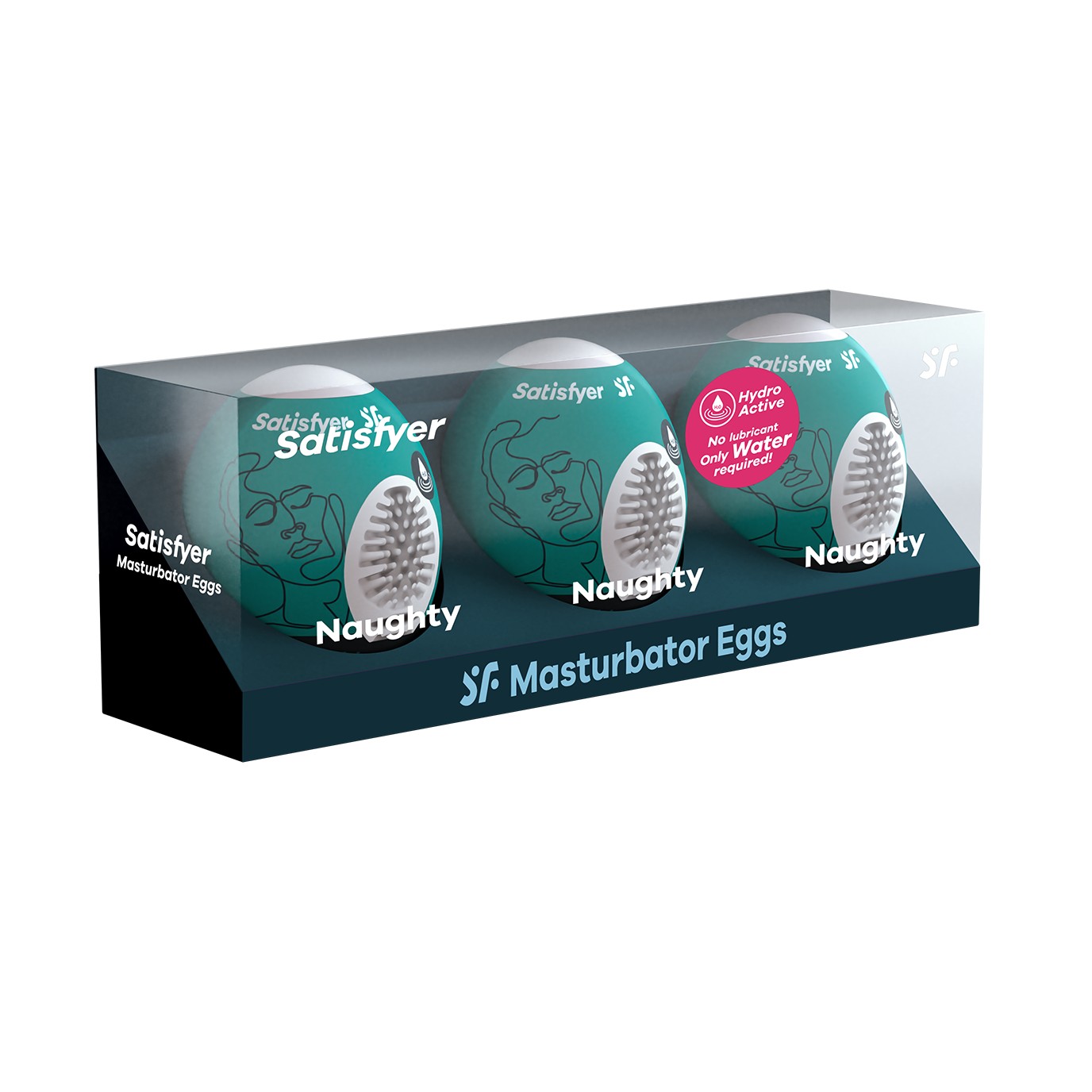 PACK DE 3 MASTURBADOR MASTURBATOR EGG NAUGHTY SATISFYER - Image 2