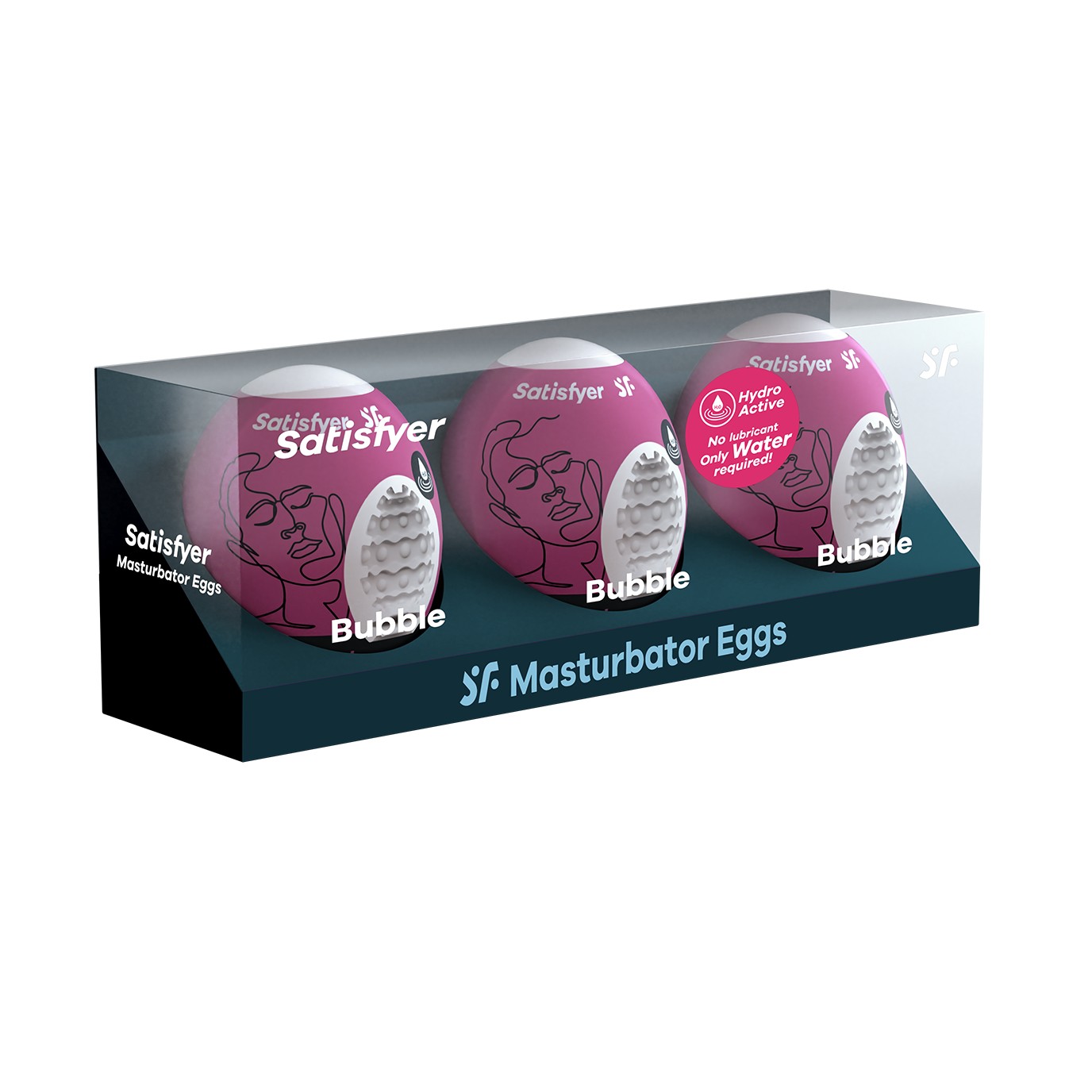 PACK DE 3 MASTURBADOR MASTURBATOR EGG BUBBLE SATISFYER - Image 2