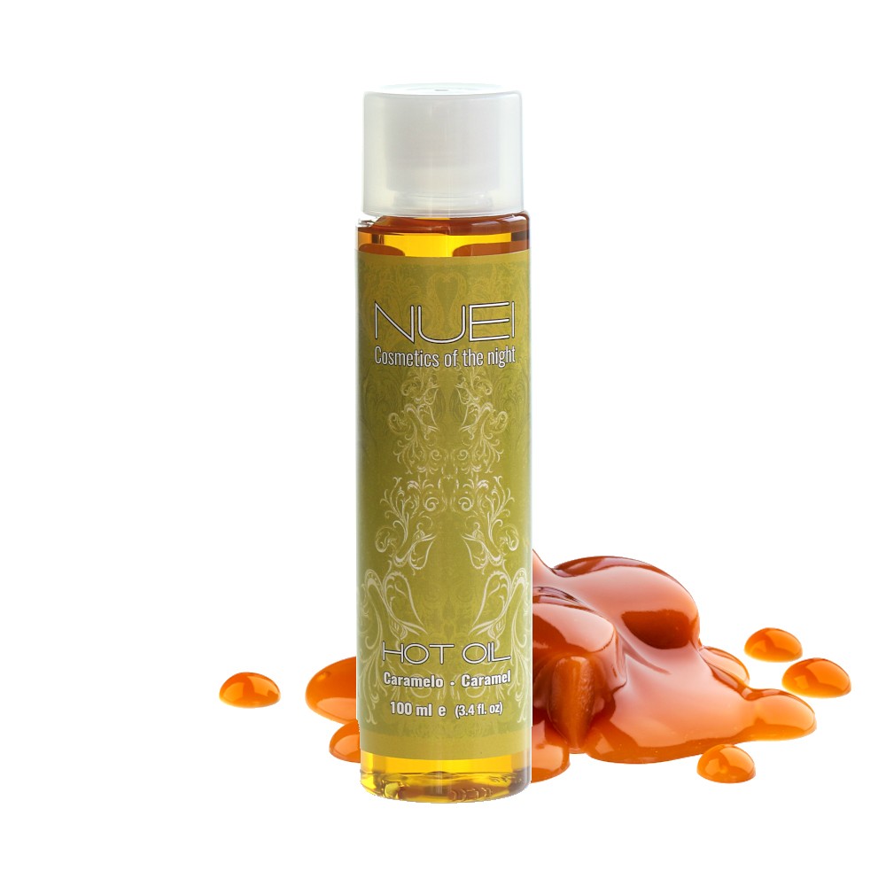 ÓLEO DE MASSAGEM COM EFEITO CALOR CARAMELO HOT OIL NUEI 100ML - Image 2
