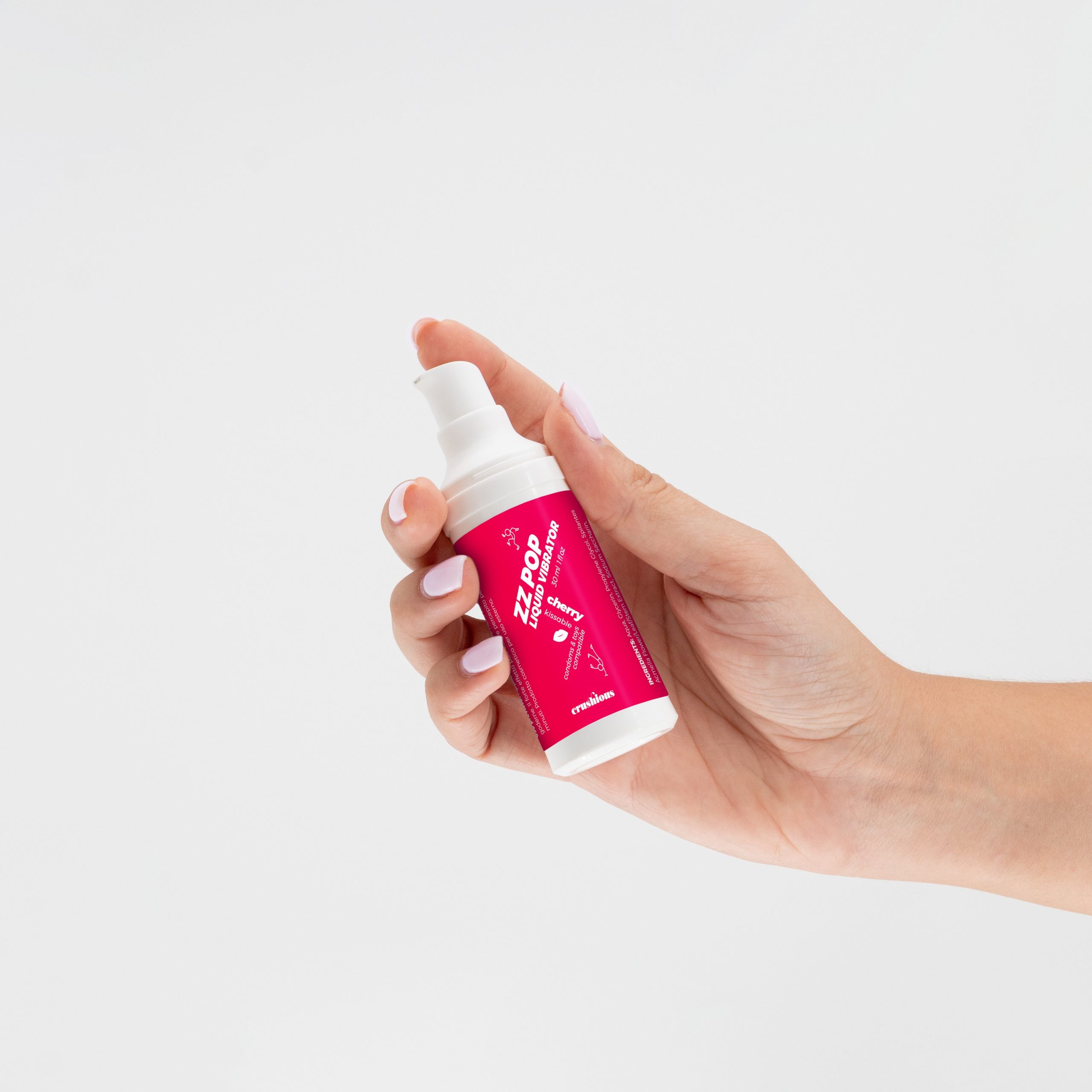 VIBRADOR LÍQUIDO ZZ POP COM AROMA CEREJA 30ML CRUSHIOUS - Image 3