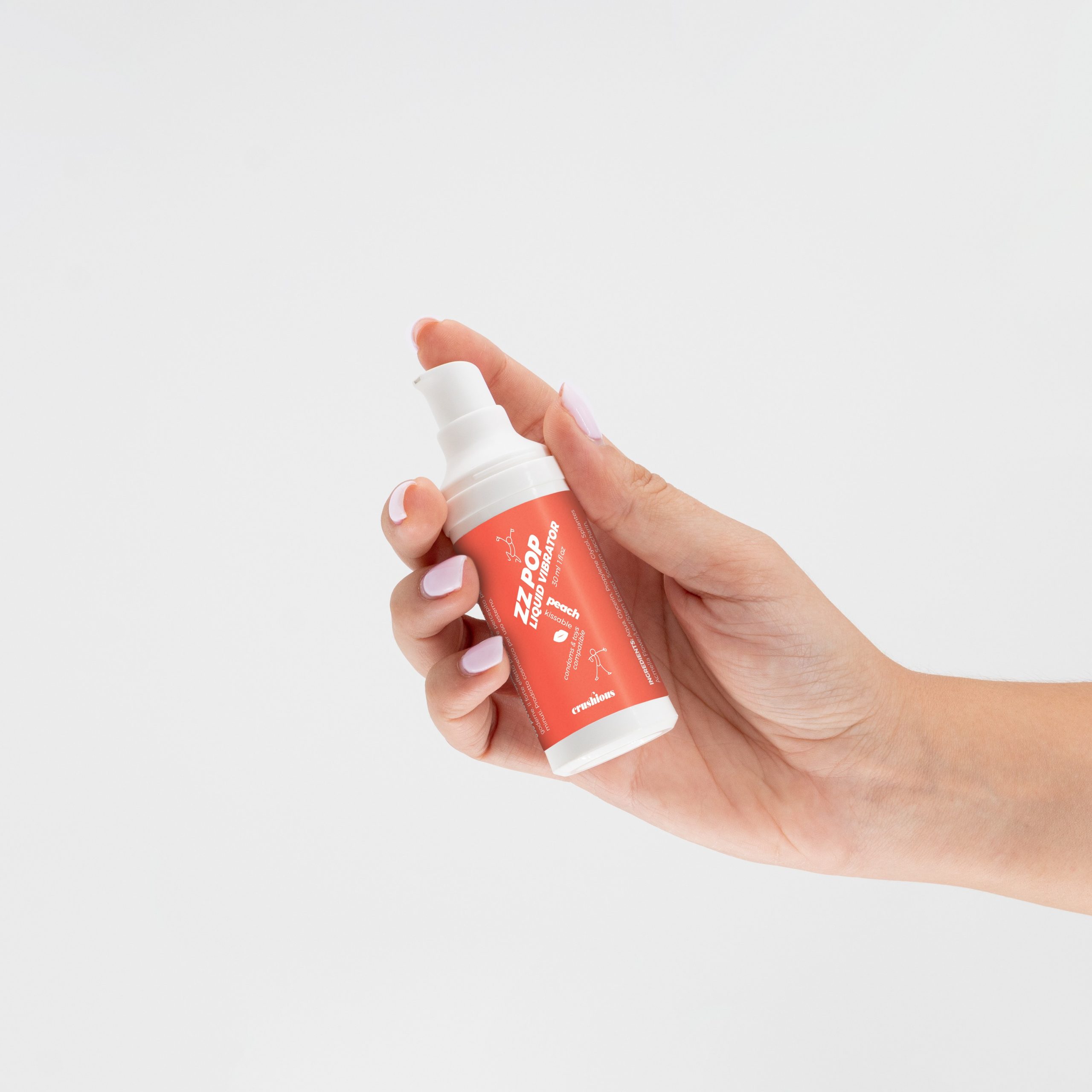VIBRADOR LÍQUIDO ZZ POP COM AROMA PÊSSEGO 30ML CRUSHIOUS - Image 3