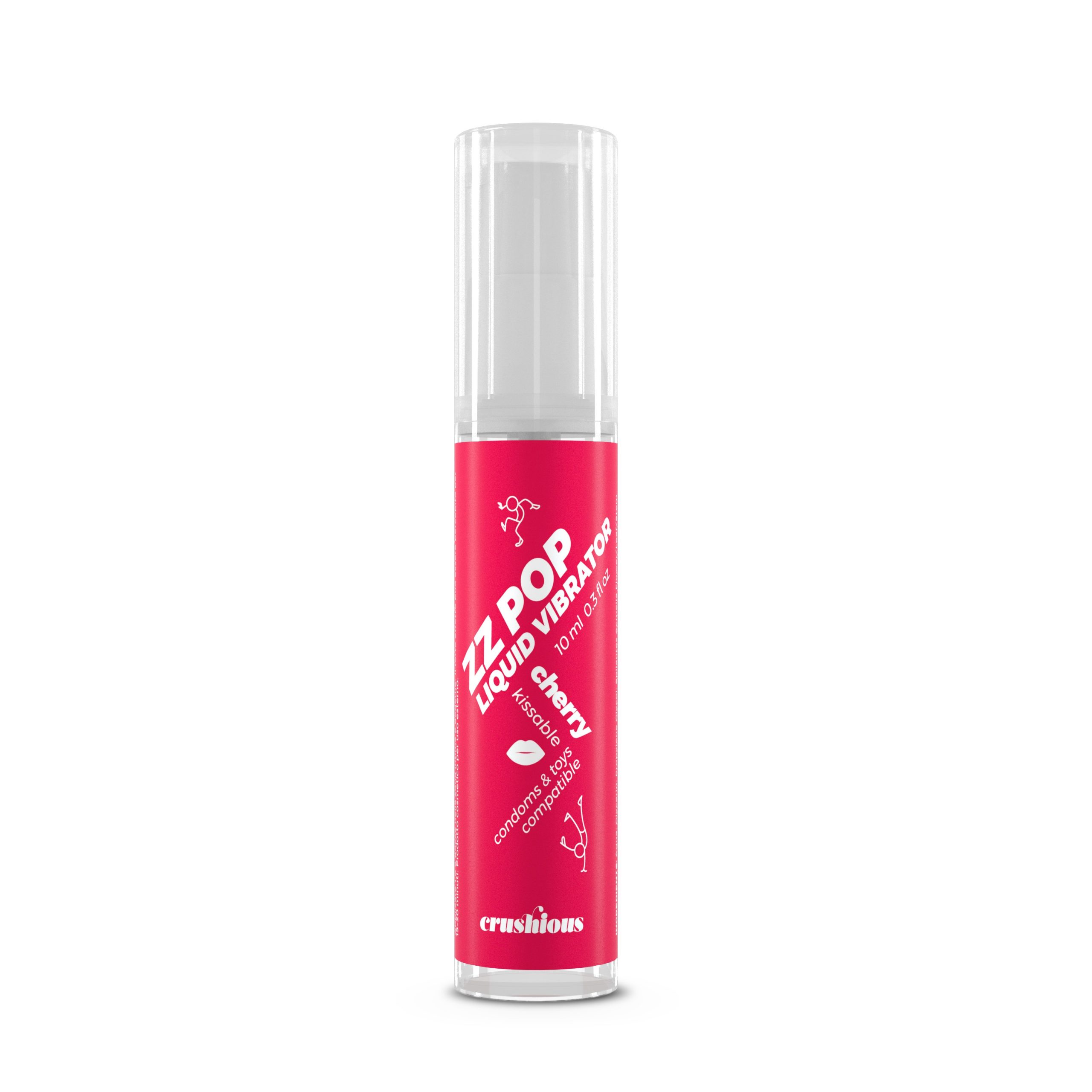 VIBRADOR LÍQUIDO ZZ POP COM AROMA CEREJA 10ML CRUSHIOUS - Image 2