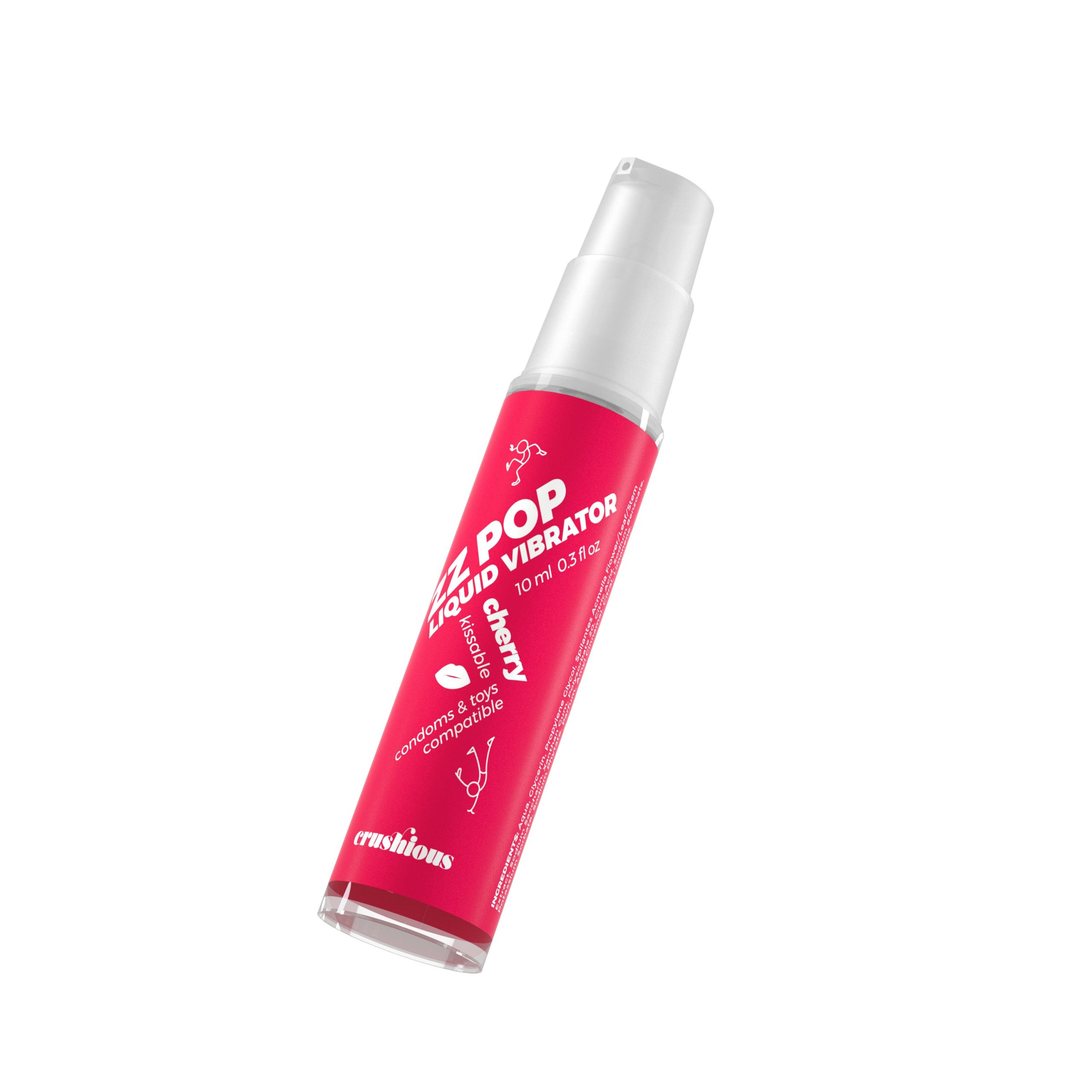 VIBRADOR LÍQUIDO ZZ POP COM AROMA CEREJA 10ML CRUSHIOUS - Image 4