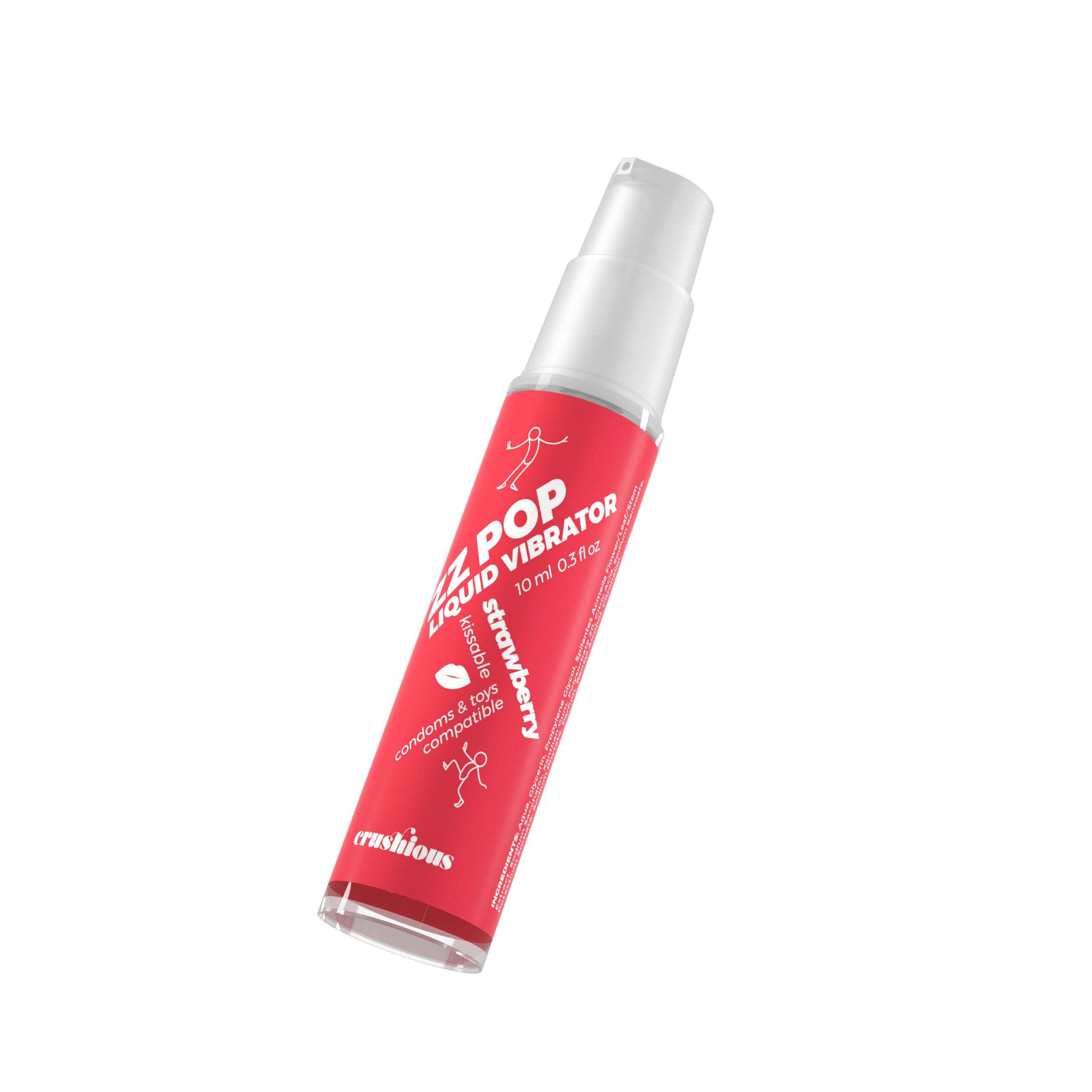 VIBRADOR LÍQUIDO ZZ POP COM AROMA MORANGO 10ML CRUSHIOUS - Image 4