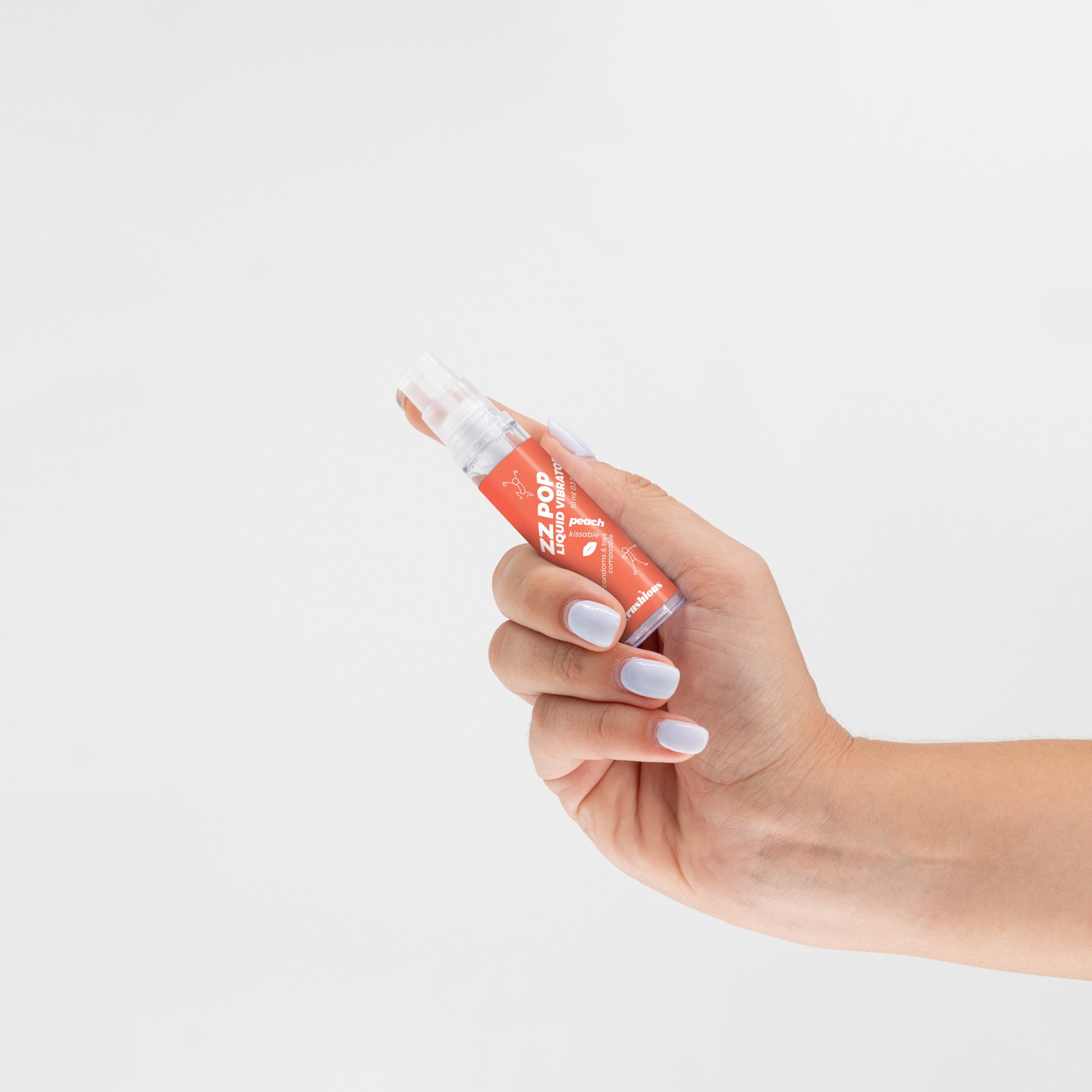 VIBRADOR LÍQUIDO ZZ POP COM AROMA PÊSSEGO 10ML CRUSHIOUS - Image 3