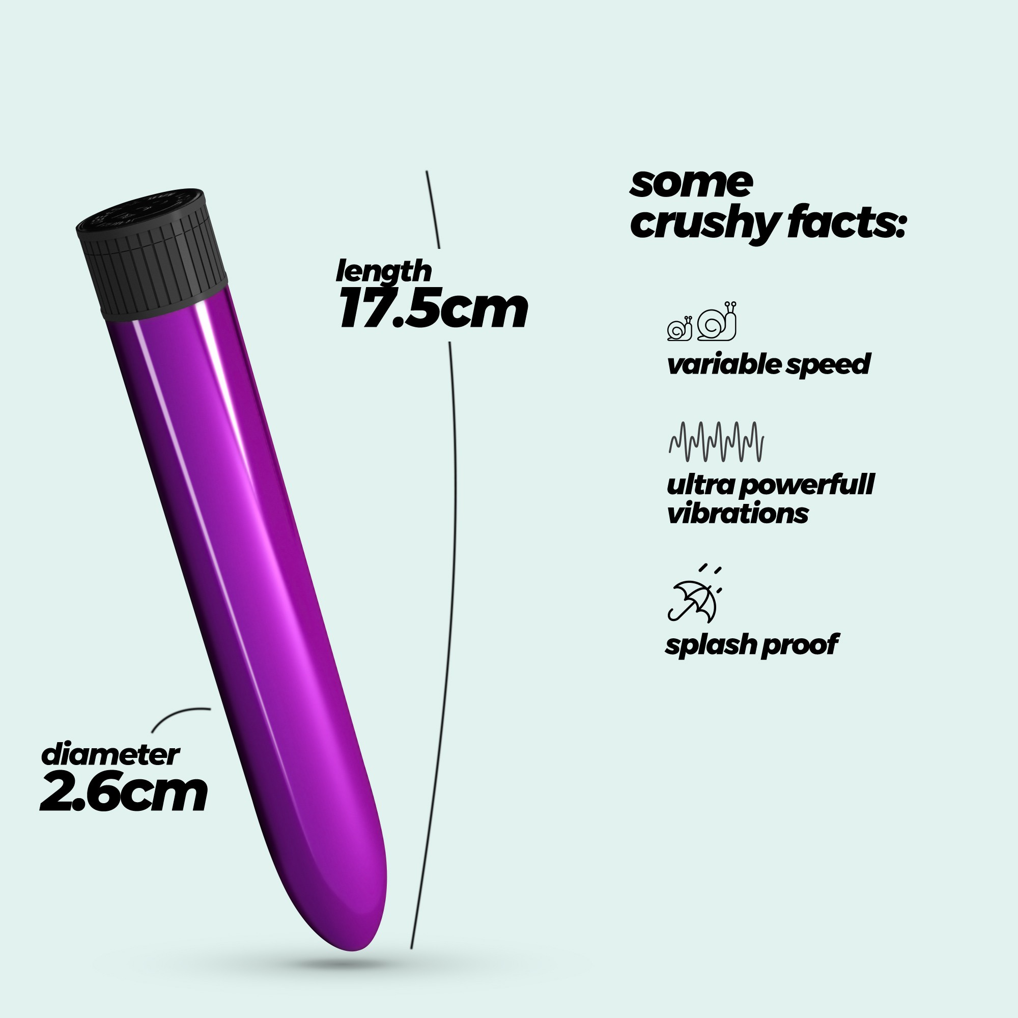VIBRADOR CLASSIC VIBE CRUSHIOUS ROXO - Image 6