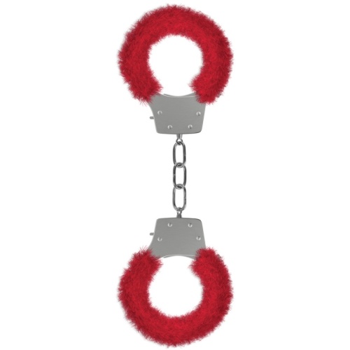 ALGEMAS COM PELUCHE PLEASURE FURRY HANDCUFFS VERMELHAS