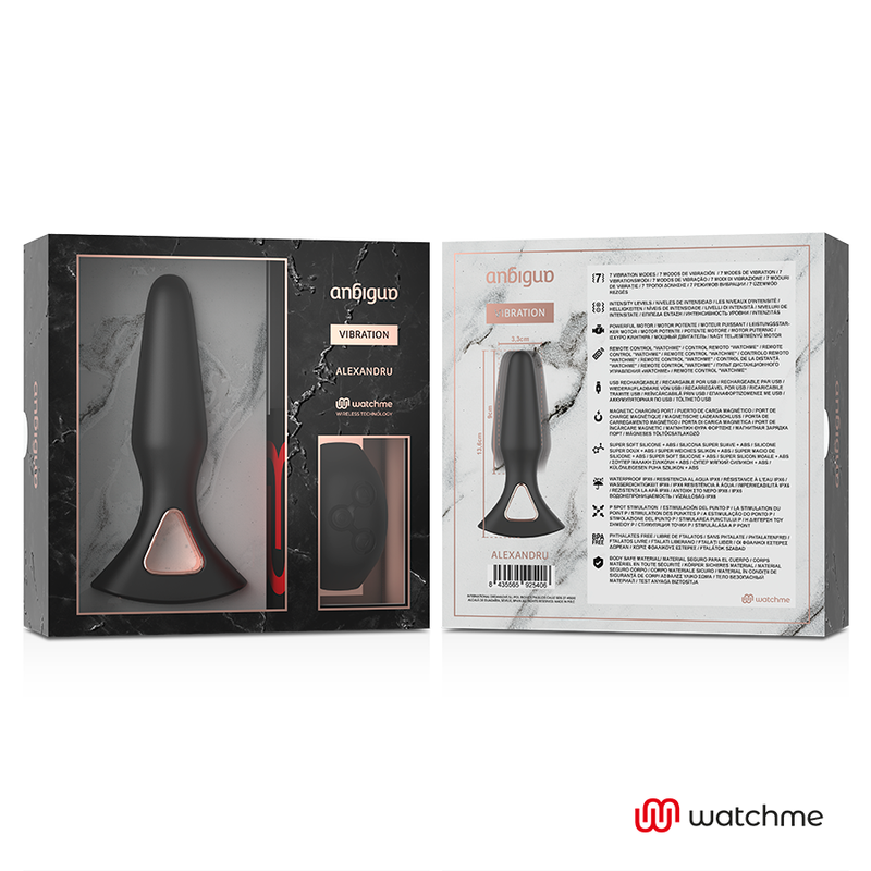 ANBIGUO - WATCHME CONTROLE REMOTO VIBRADOR ANAL PLUG ALEXANDRU - Image 3