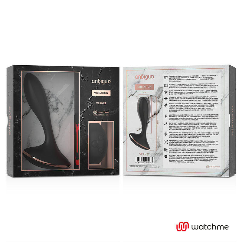 ANBIGUO - WATCHME CONTROLE REMOTO VIBRADOR ANAL PLUG VERNET - Image 3