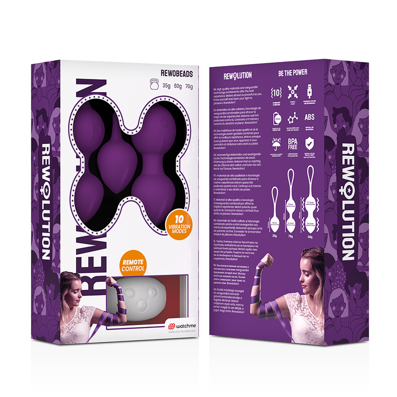 REWOLUTION REWOBEADS BOLAS VIBRANTES DE CONTROLE REMOTO COM TECNOLOGIA WATCHME - Image 9