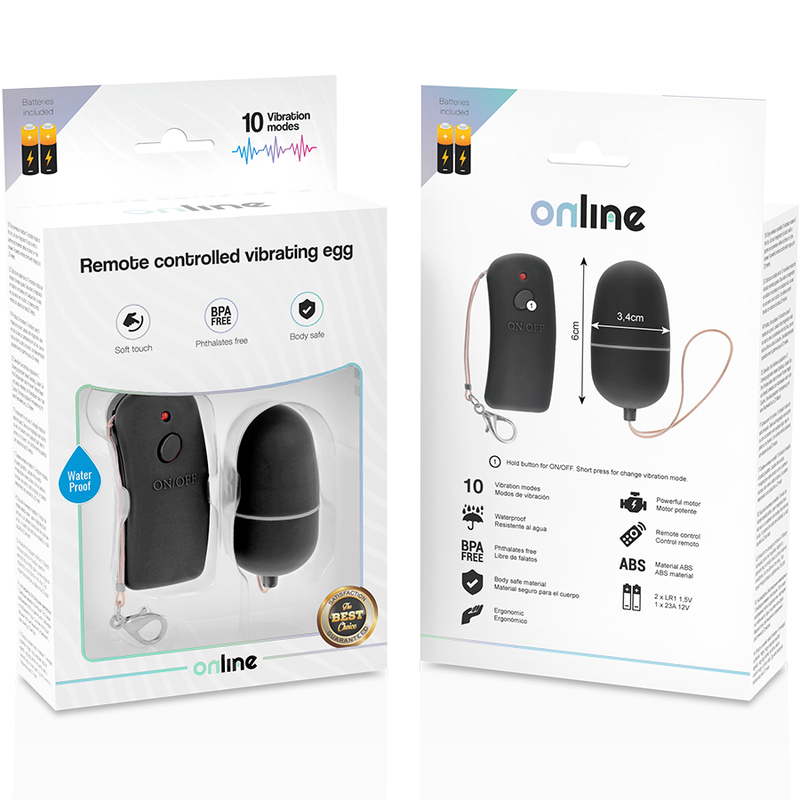 ONLINE- OVO VIBRANTE COM CONTROLE REMOTO PRETO - Image 3