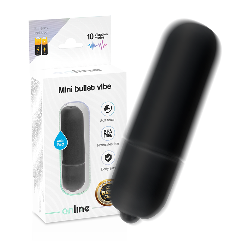 ONLINE- MINI BALA VIBRANTE PRETA
