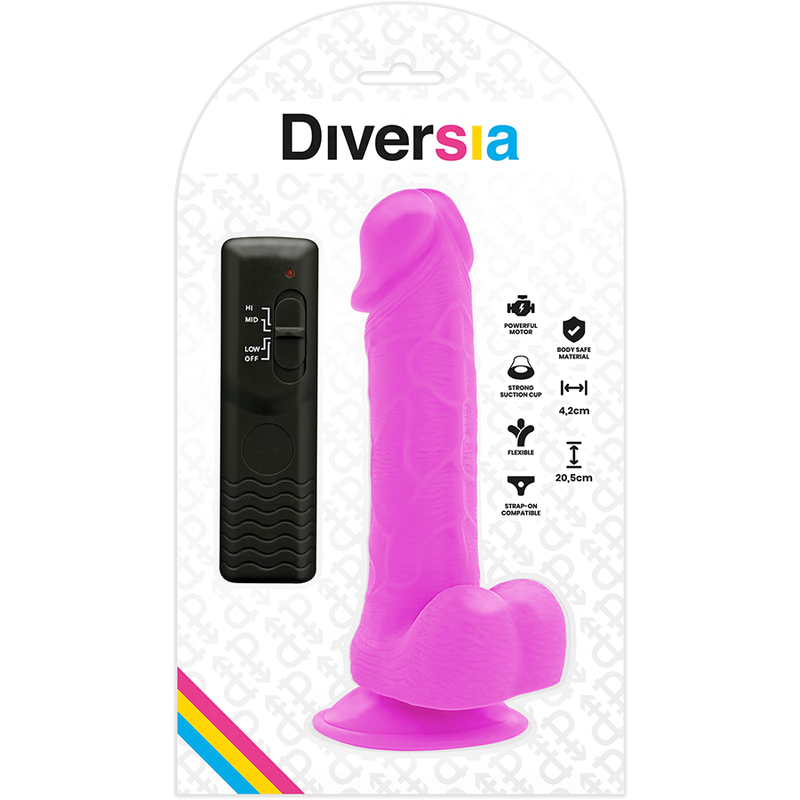 DIVERSIA - FLEXÍVEL VIBRATÓRIO 20,5 CM - ROXO - Image 6