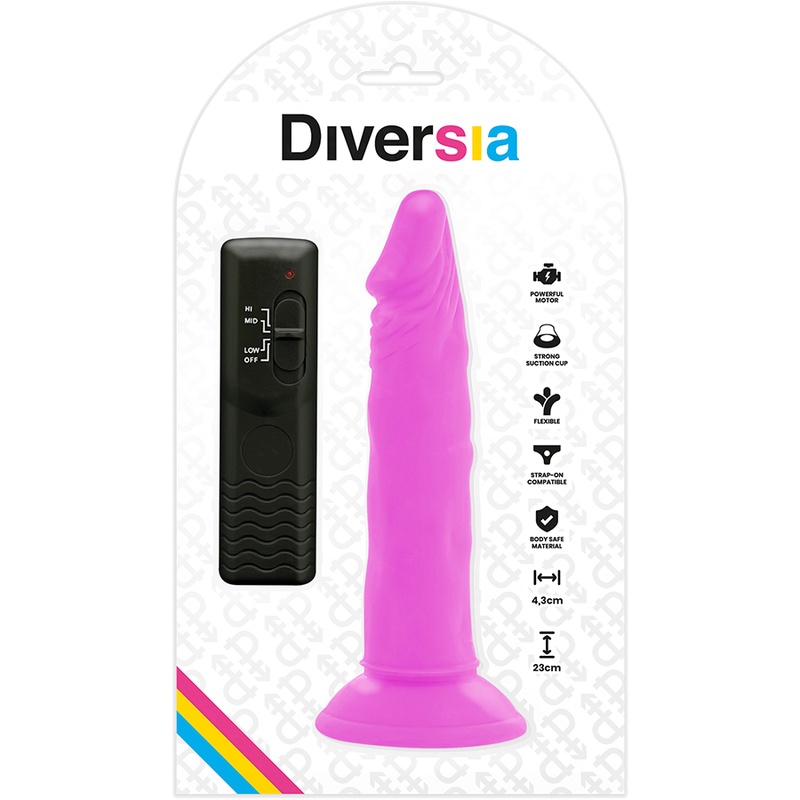 DIVERSIA - FLEXÍVEL VIBRAÇÃO VIBRANTE 23 CM - ROXO - Image 6