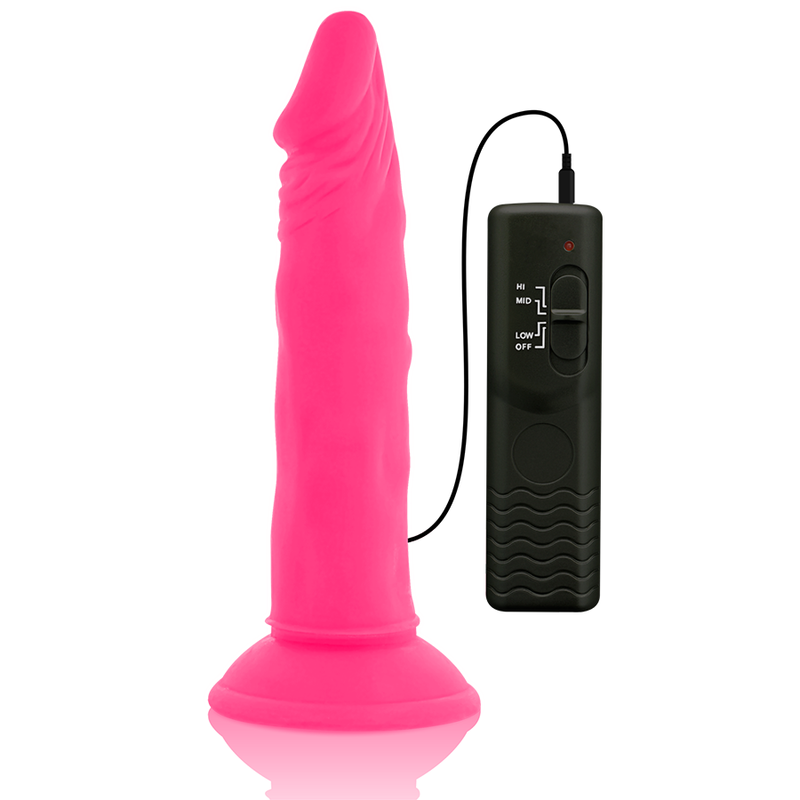 DIVERSIA - DILDO FLEXÍVE COM VIBRAÇÃO 23 CM - ROSA - Image 5