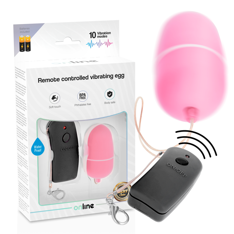 ONLINE- OVO VIBRANTE COM CONTROLE REMOTO ROSA