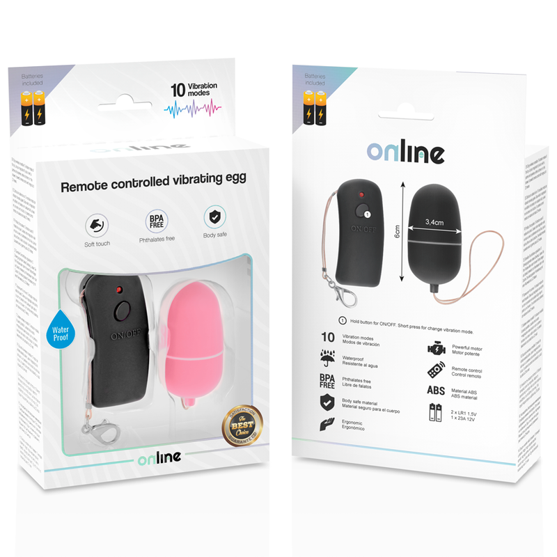 ONLINE- OVO VIBRANTE COM CONTROLE REMOTO ROSA - Image 4