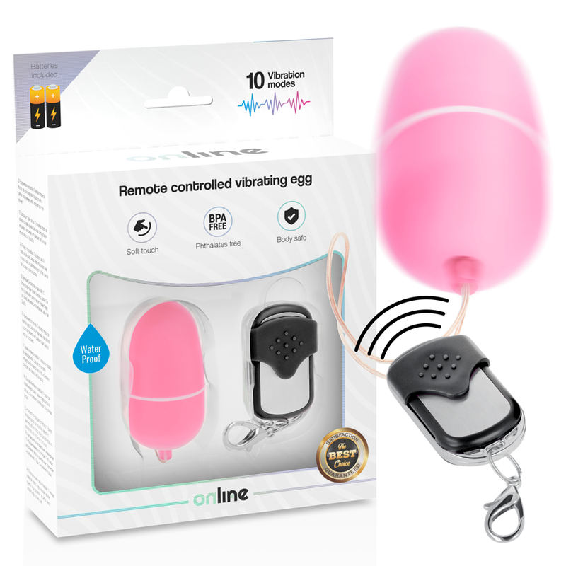 ONLINE- OVO VIBRANTE COM CONTROLE REMOTO M ROSA