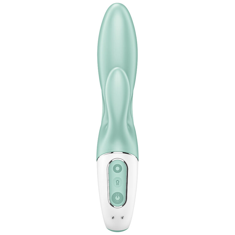 SATISFYER AIR PUMP BUNNY 5+ INFLATABLE RABBIT VIBRATOR APP - GREEN - Image 2