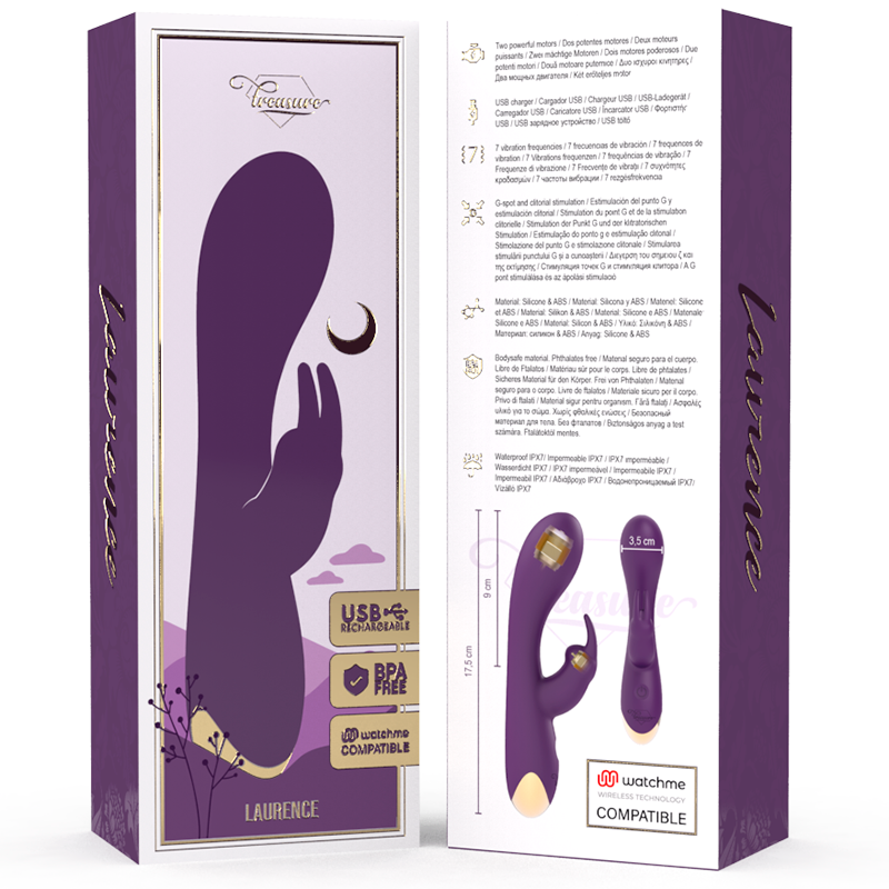TREASURE - LAURENCE RABBIT VIBRATOR WATCHME WIRELESS TECHNOLOGY COMPATÍVEL - Image 7