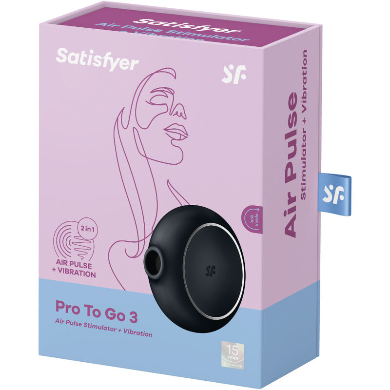 SATISFYER PRO TO GO 3 DOUBLE AIR PULSE STIMULATOR & VIBRATOR - - Image 5