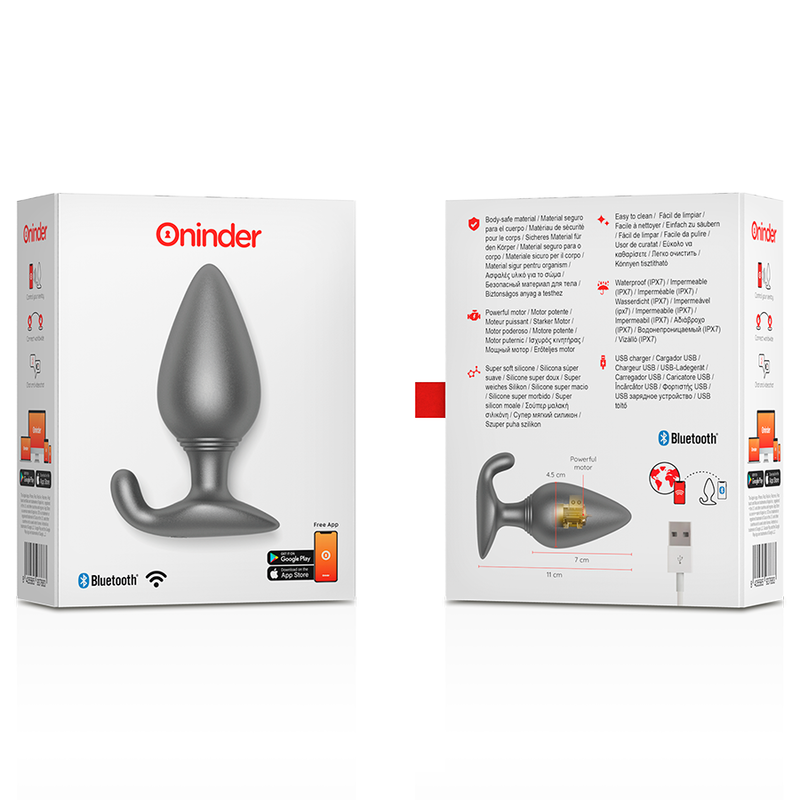 ONINDER - RIO VIBRANTE ANAL PLUG PRETO - APLICATIVO GRATUITO - Image 6