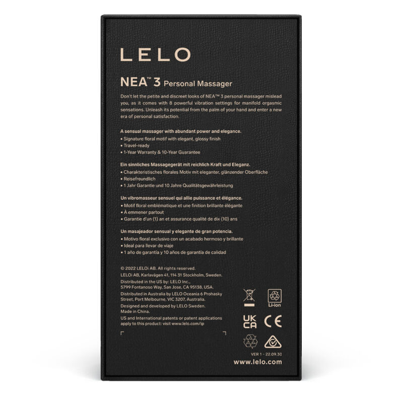 LELO NEA 3 PESSOAL MASSAGER - PITCH - Image 5