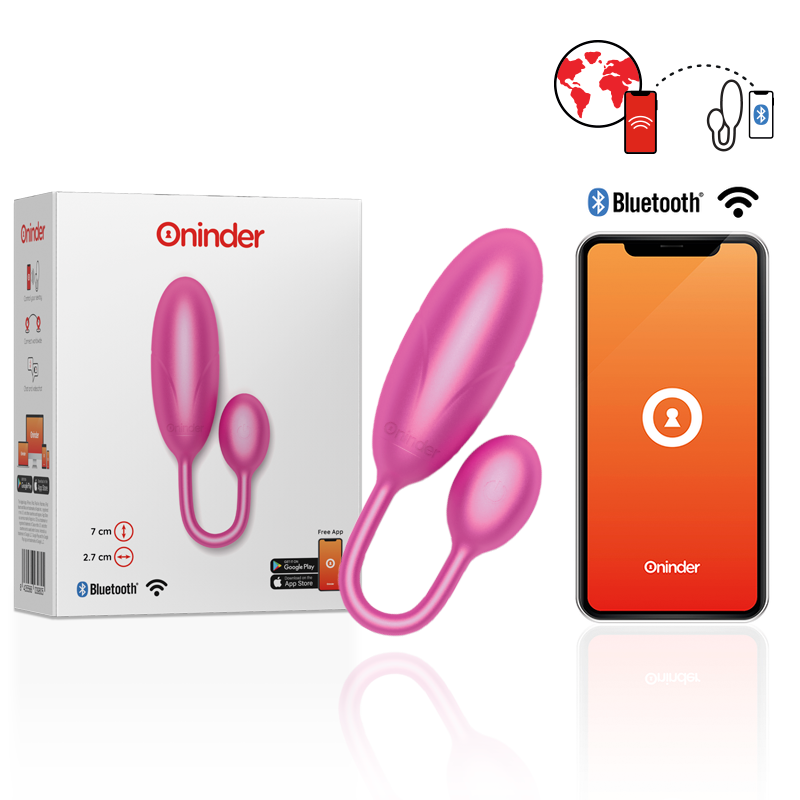 ONINDER - OVO VIBRATÓRIO DENVER 7 X 2,7 CM APLICATIVO GRATUITO