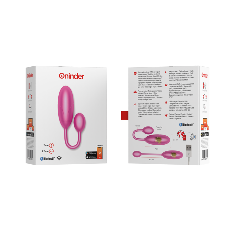 ONINDER - OVO VIBRATÓRIO DENVER 7 X 2,7 CM APLICATIVO GRATUITO - Image 8